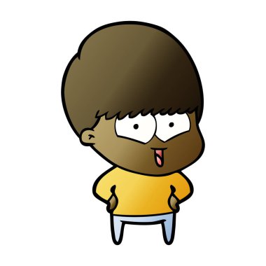 vektör çizim karikatür mutlu çocuk