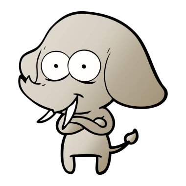 Çizgi film filinin vektör illüstrasyonu