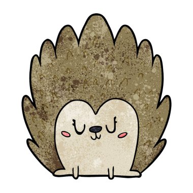 sevimli çizgi kirpi vektör çizim