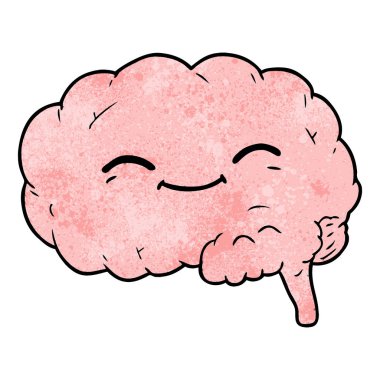 vektör çizim karikatür beyin