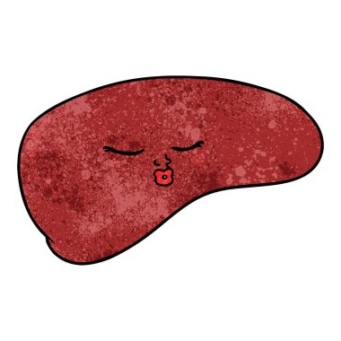 vektör çizim karikatür karaciğer