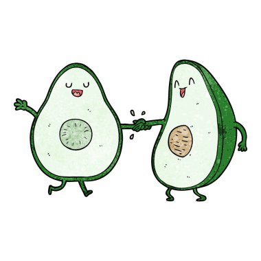 vektör çizim karikatür avokado