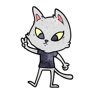 Çizgi film kedisinin vektör çizimi