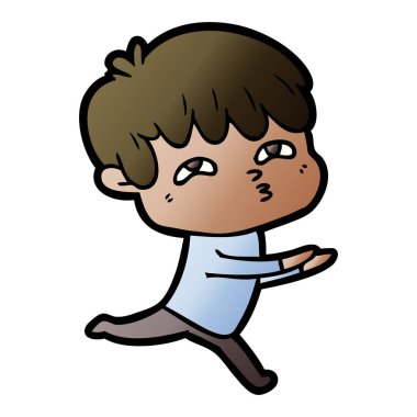 vektör çizim karikatür meraklı adam