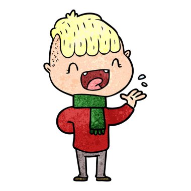 vektör çizim karikatür mutlu çocuk