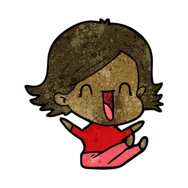 vektör çizim karikatür komik kadın