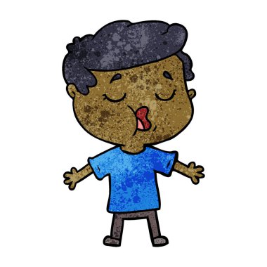 vektör çizim konuşuyor karikatür adam