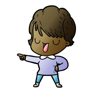 vektör çizim karikatür kadın söz