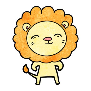 Çizgi film aslanının vektör çizimi
