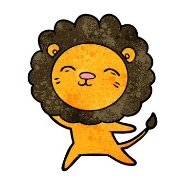 Çizgi film aslanının vektör çizimi