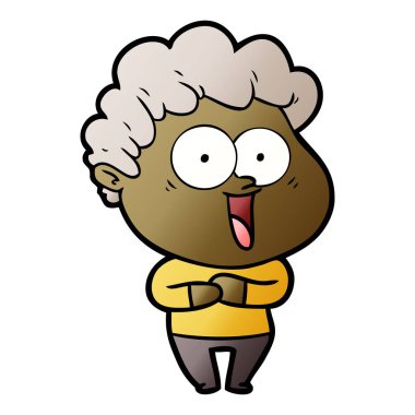 vektör çizim karikatür mutlu adam