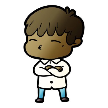 vektör çizim karikatür meraklı çocuk