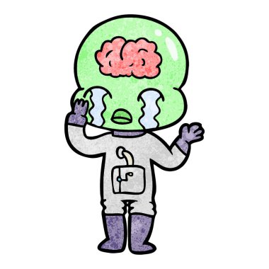 büyük beyin uzaylı ağlıyor çizgi film