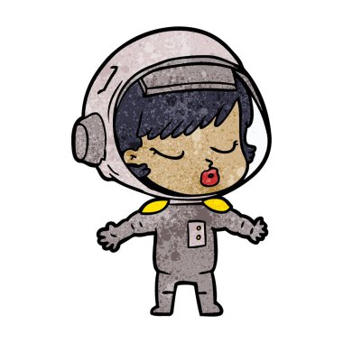 çizgi film güzel astronot kız