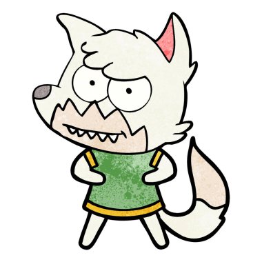 Çizgi film tilkisinin vektör çizimi