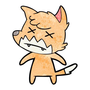 Çizgi film tilkisinin vektör çizimi