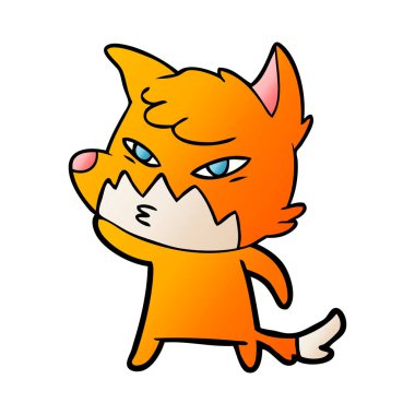 Çizgi film tilkisinin vektör çizimi