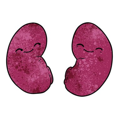 vektör çizim karikatür böbrekler