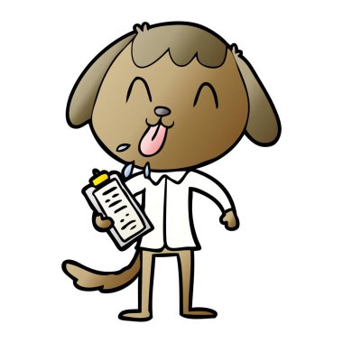 Çizgi film köpeğinin vektör çizimi