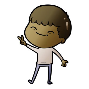 vektör çizim karikatür mutlu çocuk