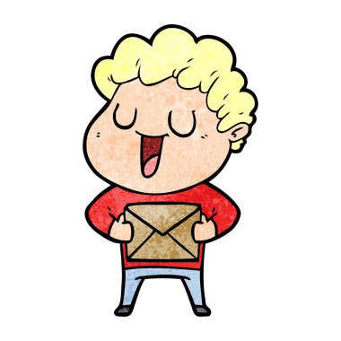 çizgi film adam parsel ile