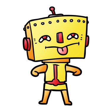 Çizgi film robotunun vektör çizimi