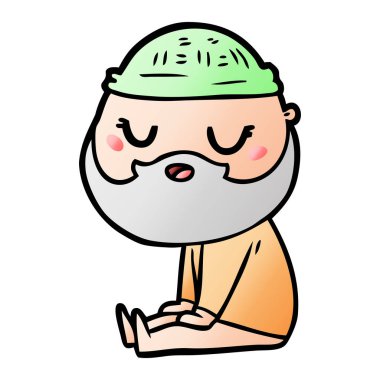 Sakallı çizgi film adamı.