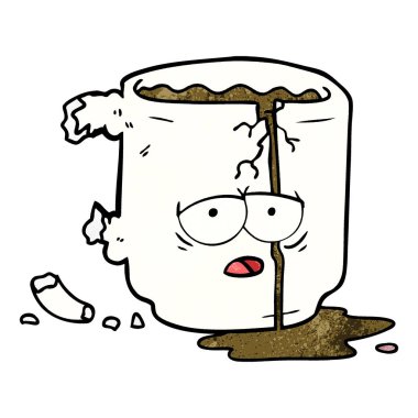 vektör çizim karikatür kırık kupa
