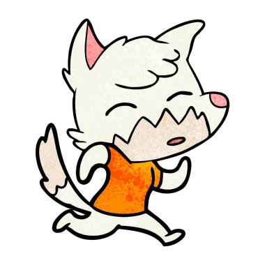 Çizgi film tilkisinin vektör çizimi