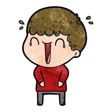 vektör çizim karikatür adam gülen