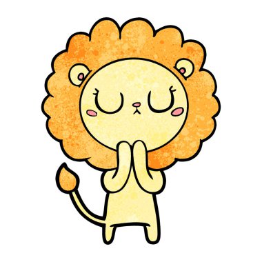 Çizgi film aslanının vektör çizimi