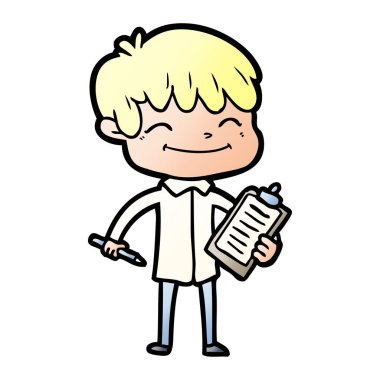 vektör çizim karikatür mutlu çocuk