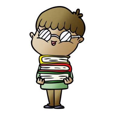 çizgi film çocuk gözlük takıyor