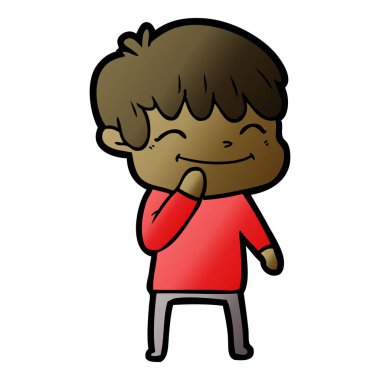 vektör çizim karikatür mutlu çocuk