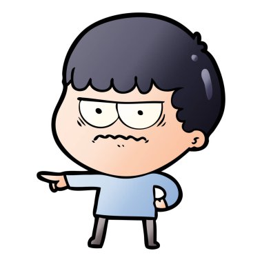 vektör çizim karikatür dostum rahatsız