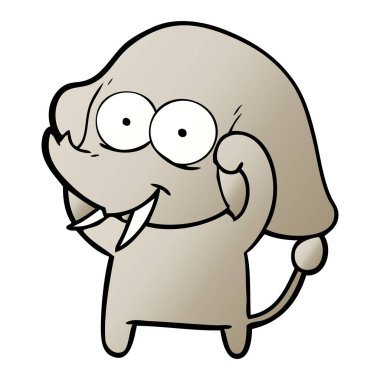 Çizgi film filinin vektör illüstrasyonu