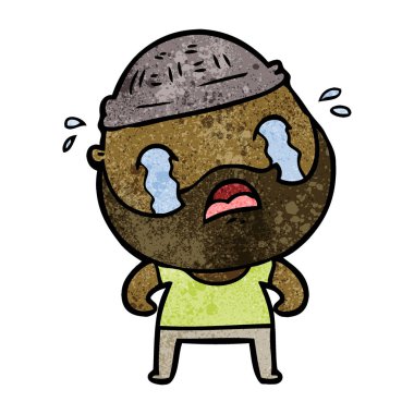 sakallı adam ağlıyor çizgi film