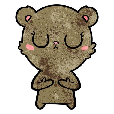 huzurlu karikatür ayı yavrusu