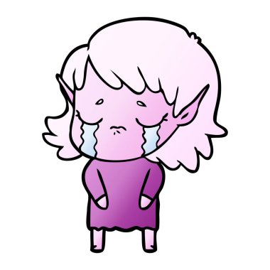 çizgi film ağlayan elf kızı