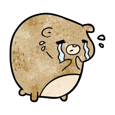 Çizgi film ayısının vektör çizimi