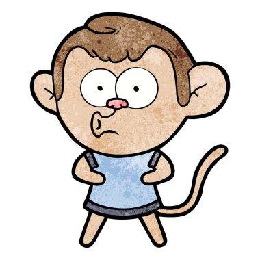 vektör çizim karikatür sürpriz maymun