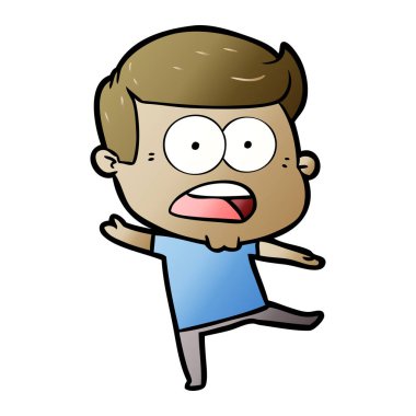 vektör çizim karikatür dostum şok