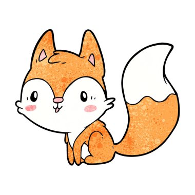 Çizgi film tilkisinin vektör çizimi