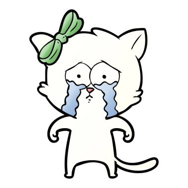 Çizgi film kedisinin vektör çizimi
