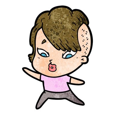 çizgi film sürpriz kız işaret