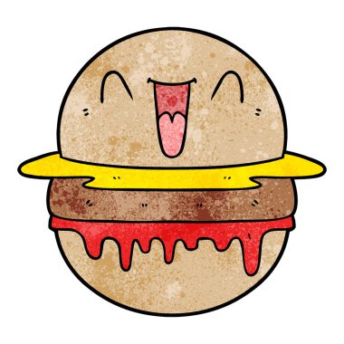 Vektör çizim karikatür burger