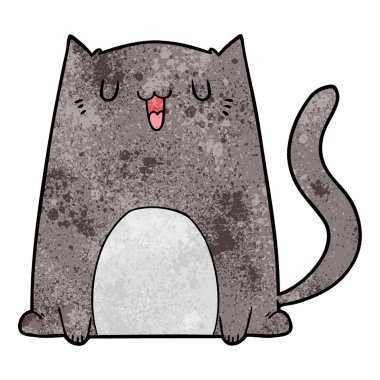 komik karikatür kedi vektör çizim