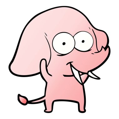 Çizgi film filinin vektör illüstrasyonu