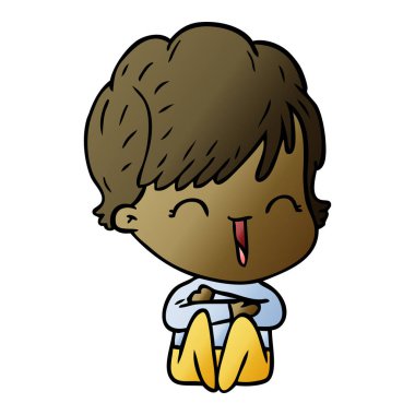 vektör çizim karikatür komik kadın