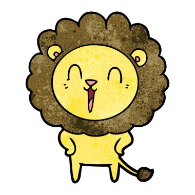 Çizgi film aslanının vektör çizimi